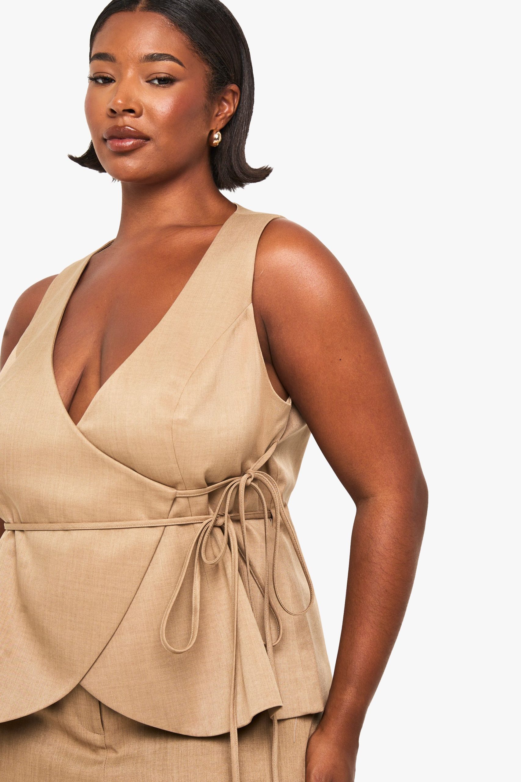 Plus Tailored Wrap Waistcoat - Image 4