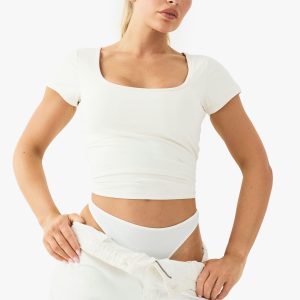 Buttery Soft Built in Padded Sweetheart Neck Cap Sleeve Top