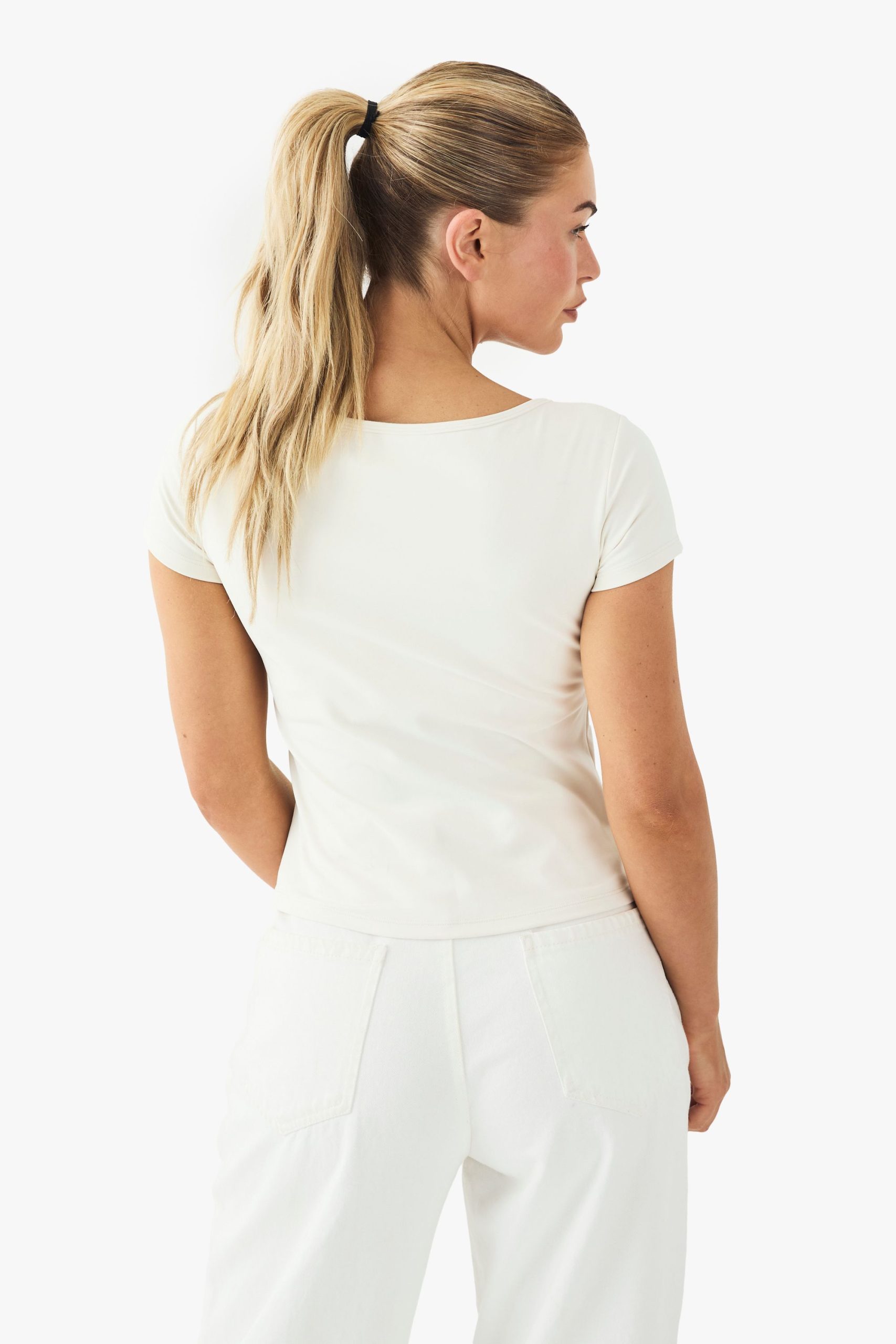 Buttery Soft Built in Padded Sweetheart Neck Cap Sleeve Top - Image 2