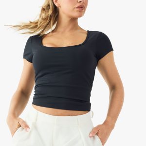 Buttery Soft Built in Padded Sweetheart Neck Cap Sleeve Top