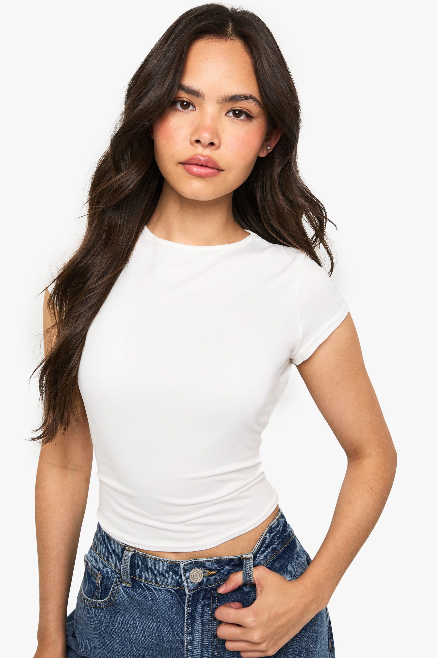 Super Soft Cap Sleeve Fitted T-Shirt