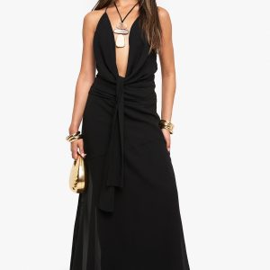 Chiffon Puddle Hem Maxi Skirt