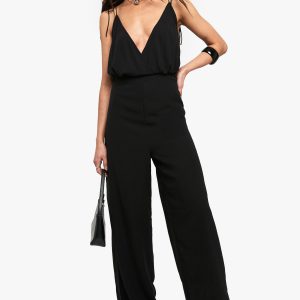 Chiffon Strappy Wide Leg Jumpsuit