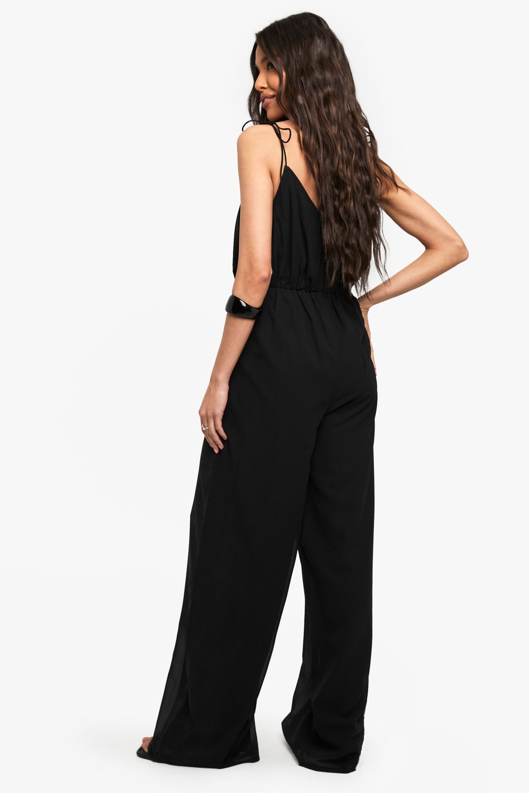 Chiffon Strappy Wide Leg Jumpsuit - Image 2
