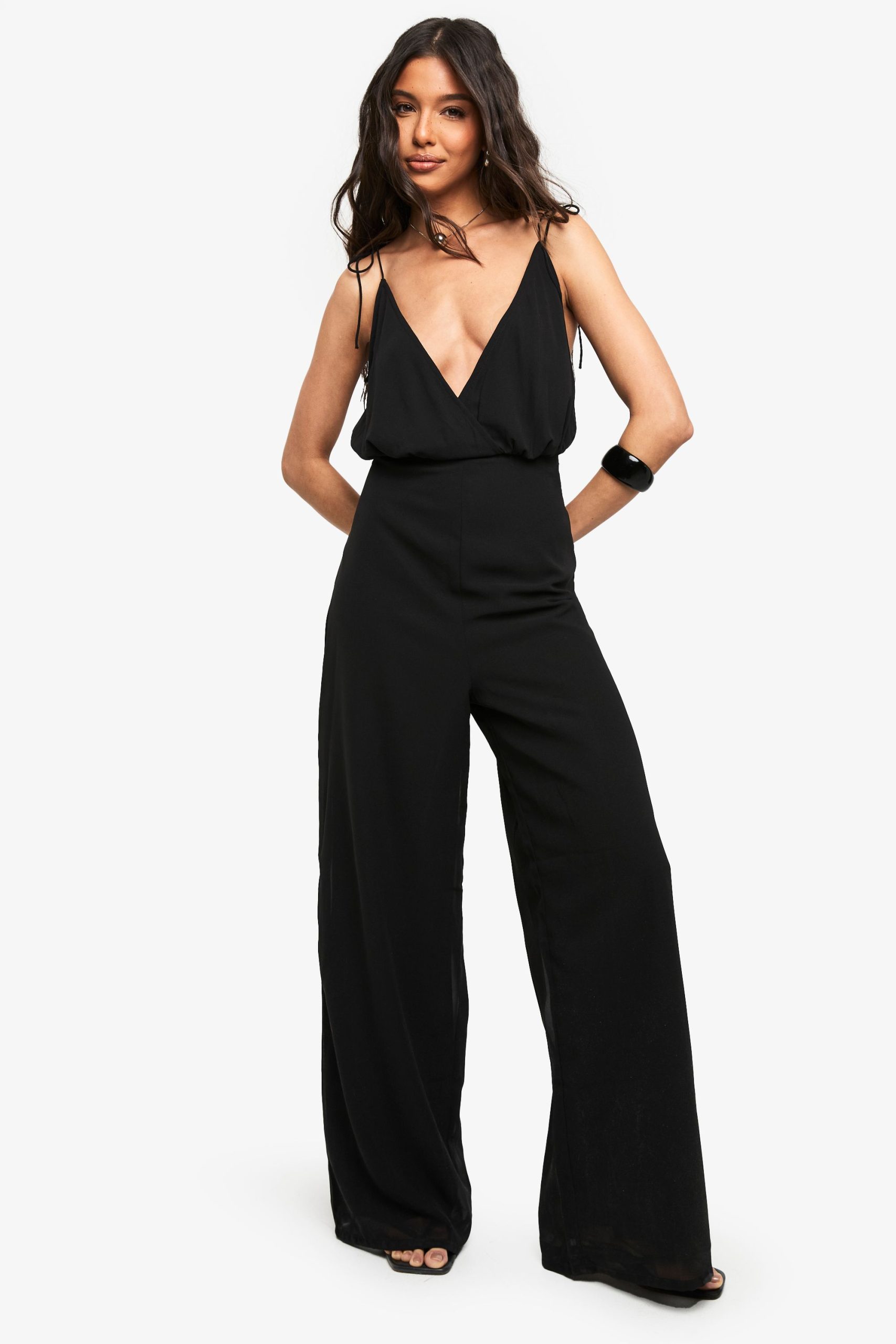 Chiffon Strappy Wide Leg Jumpsuit - Image 3