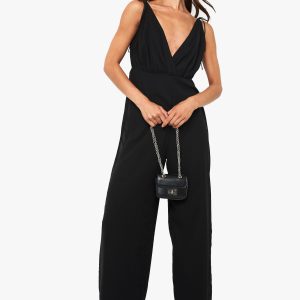 Tall Chiffon Strappy Wide Leg Jumpsuit