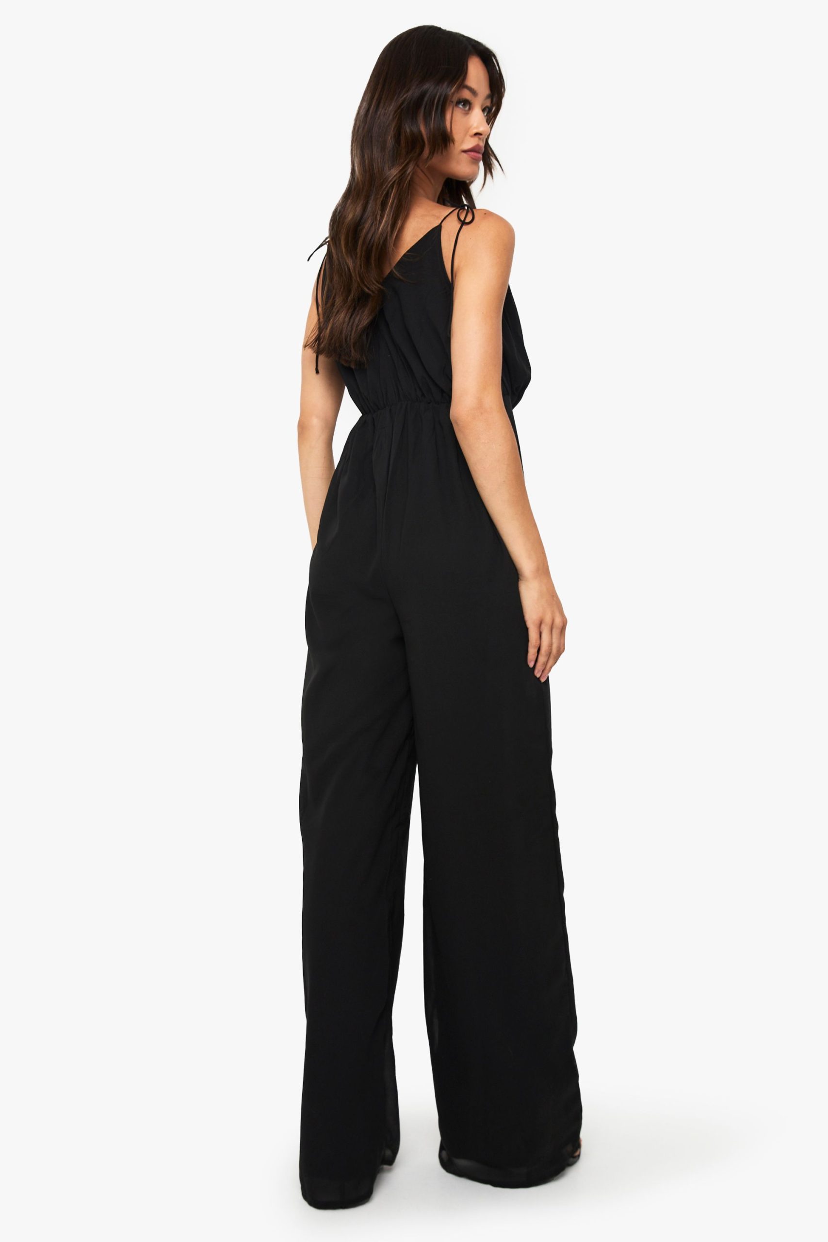 Tall Chiffon Strappy Wide Leg Jumpsuit - Image 2