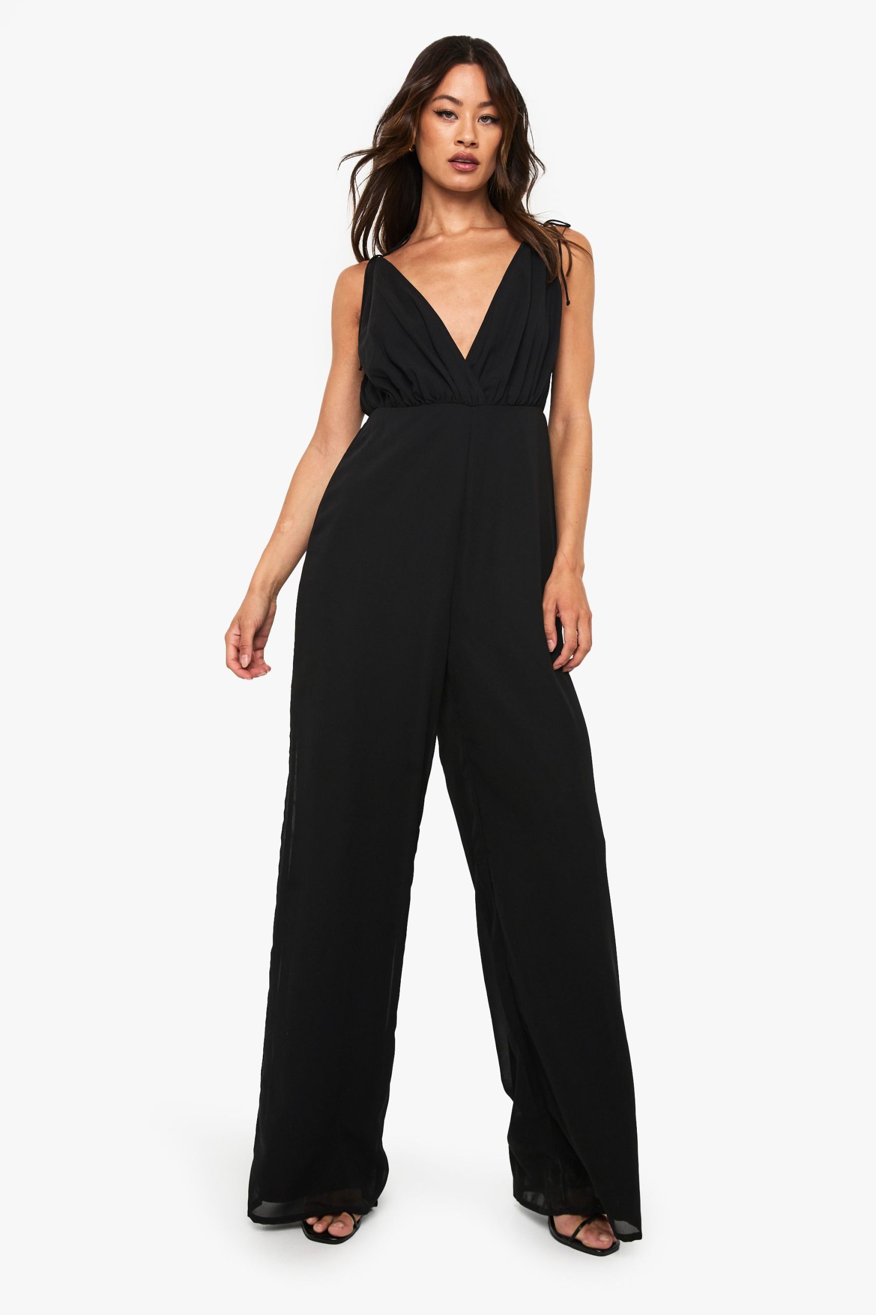 Tall Chiffon Strappy Wide Leg Jumpsuit - Image 3