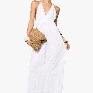 Tall Broderie Anglaise Halterneck Maxi Dress