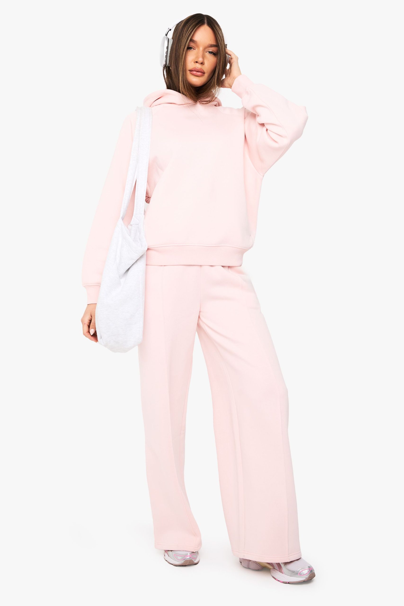 Pintuck Detail Straight Leg Jogger
