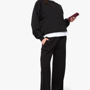 Pintuck Detail Straight Leg Jogger