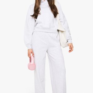 Pintuck Detail Straight Leg Jogger