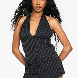 Pinstripe Tailored Hot Pant
