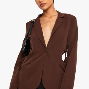 Cut Out Detail Tailored Blazer