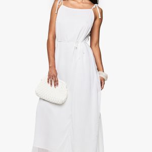 Tie Detail Chiffon Midaxi Dress