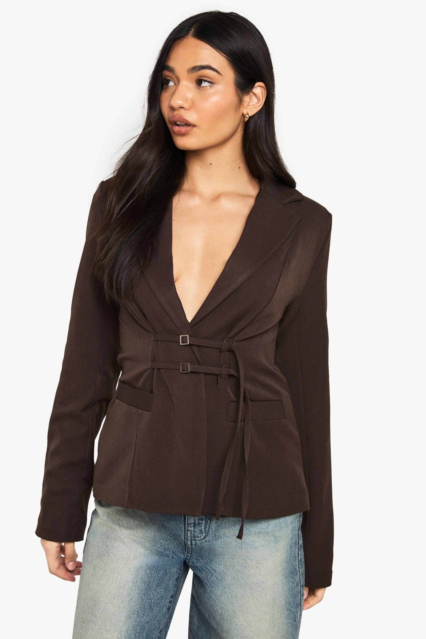 Buckle Detail Tailored Blazer