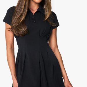Cotton Collared Pleated Mini Dress
