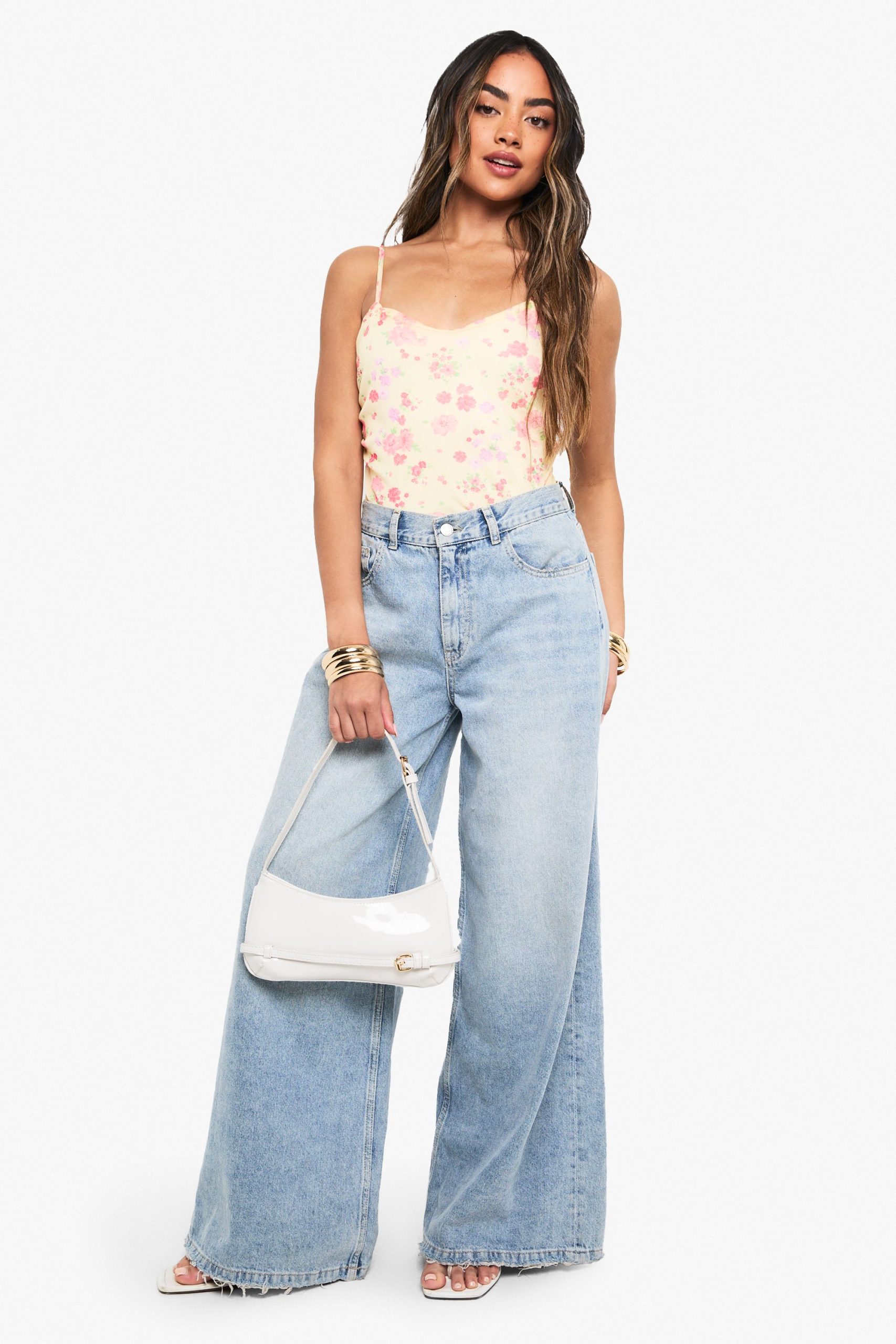 Floral Printed Mesh Bodysuit - Image 3