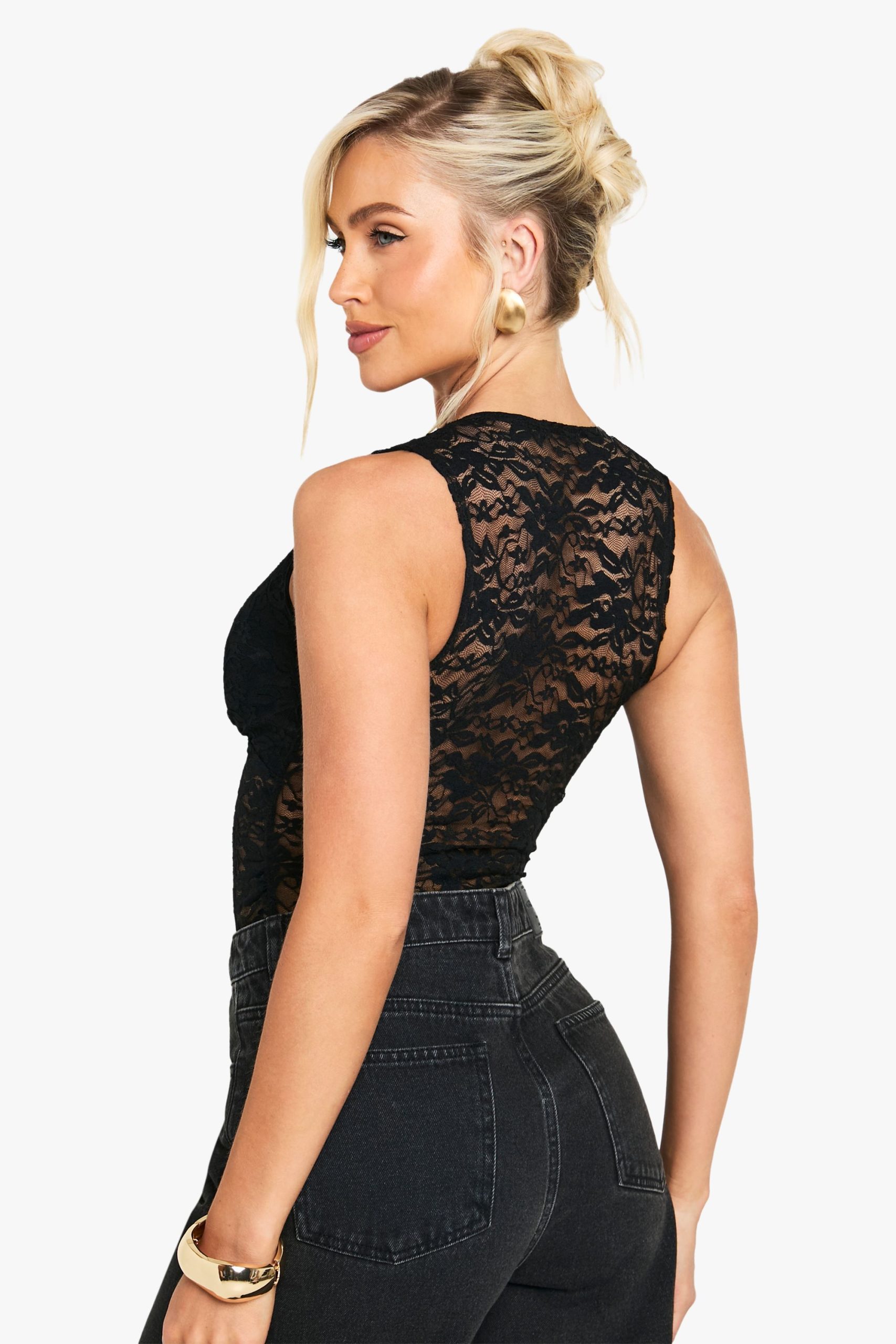 Lace Wrap Over Bodysuit - Image 2