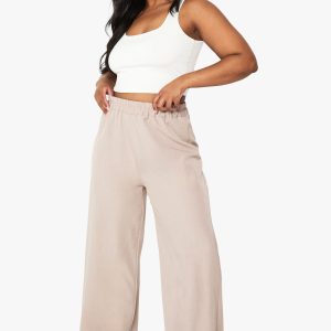 Plus Elasticated Waist Wide Leg Trouser