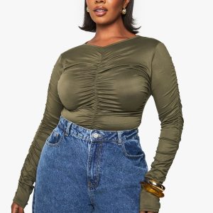 Plus Supersoft Rouched Bodysuit
