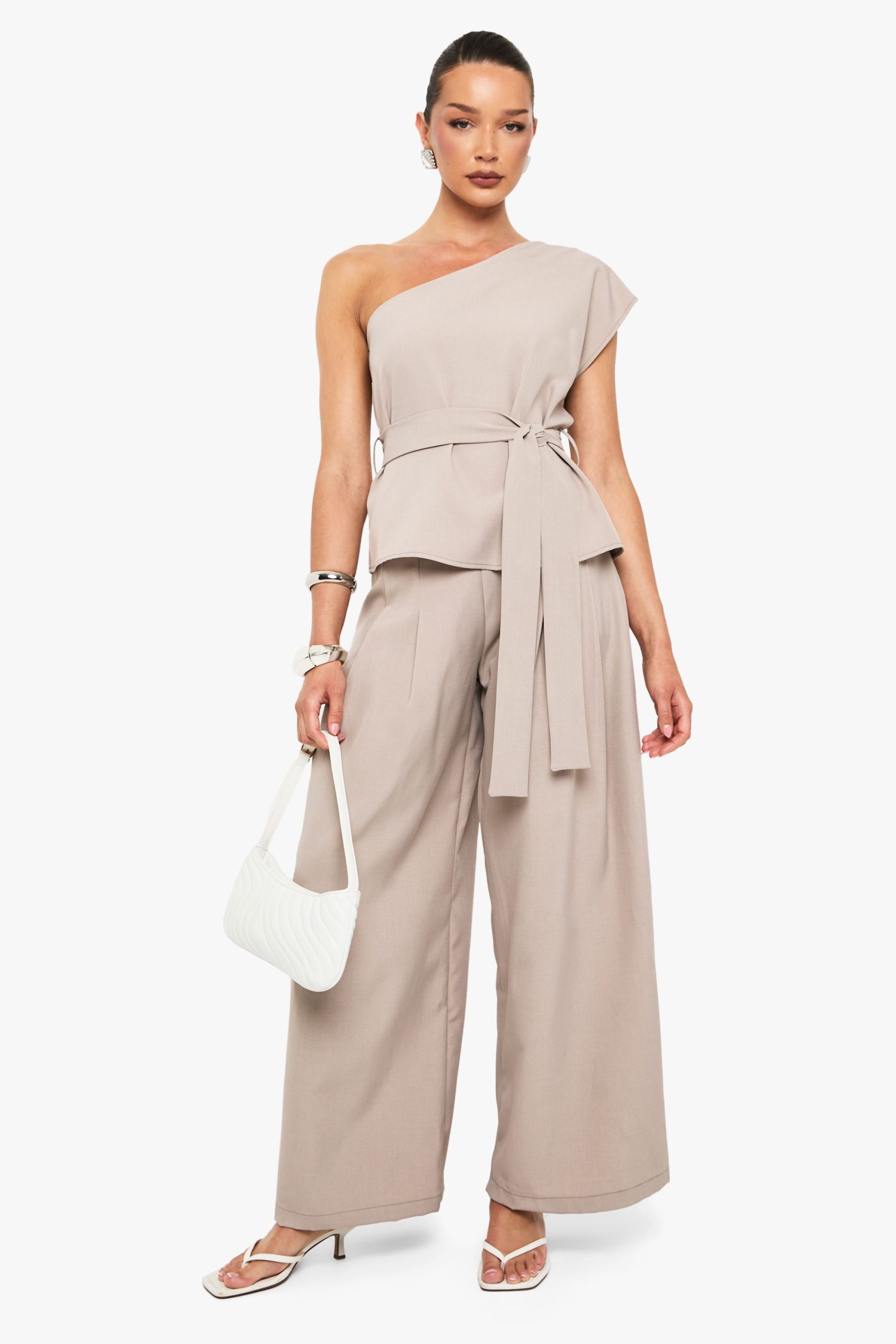 Woven Hammered Extreme Wide Leg Trousers