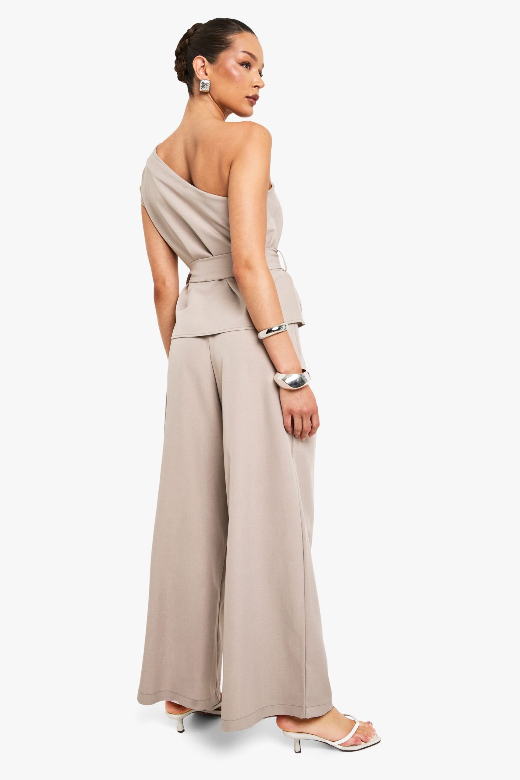 Woven Hammered Extreme Wide Leg Trousers - Image 2