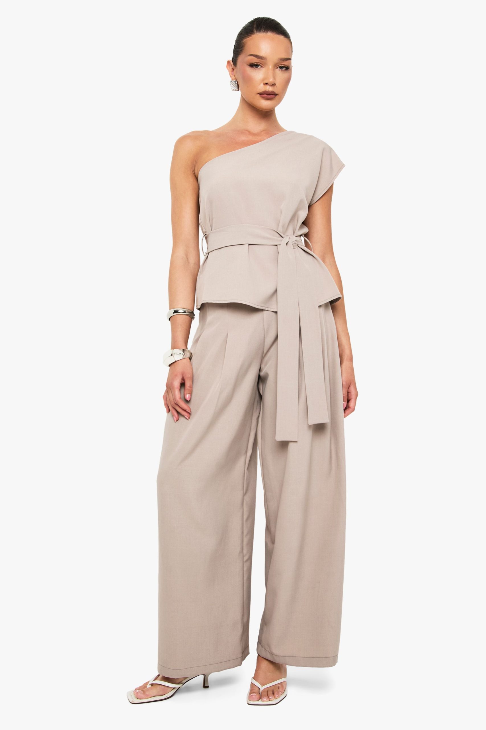 Woven Hammered Extreme Wide Leg Trousers - Image 3