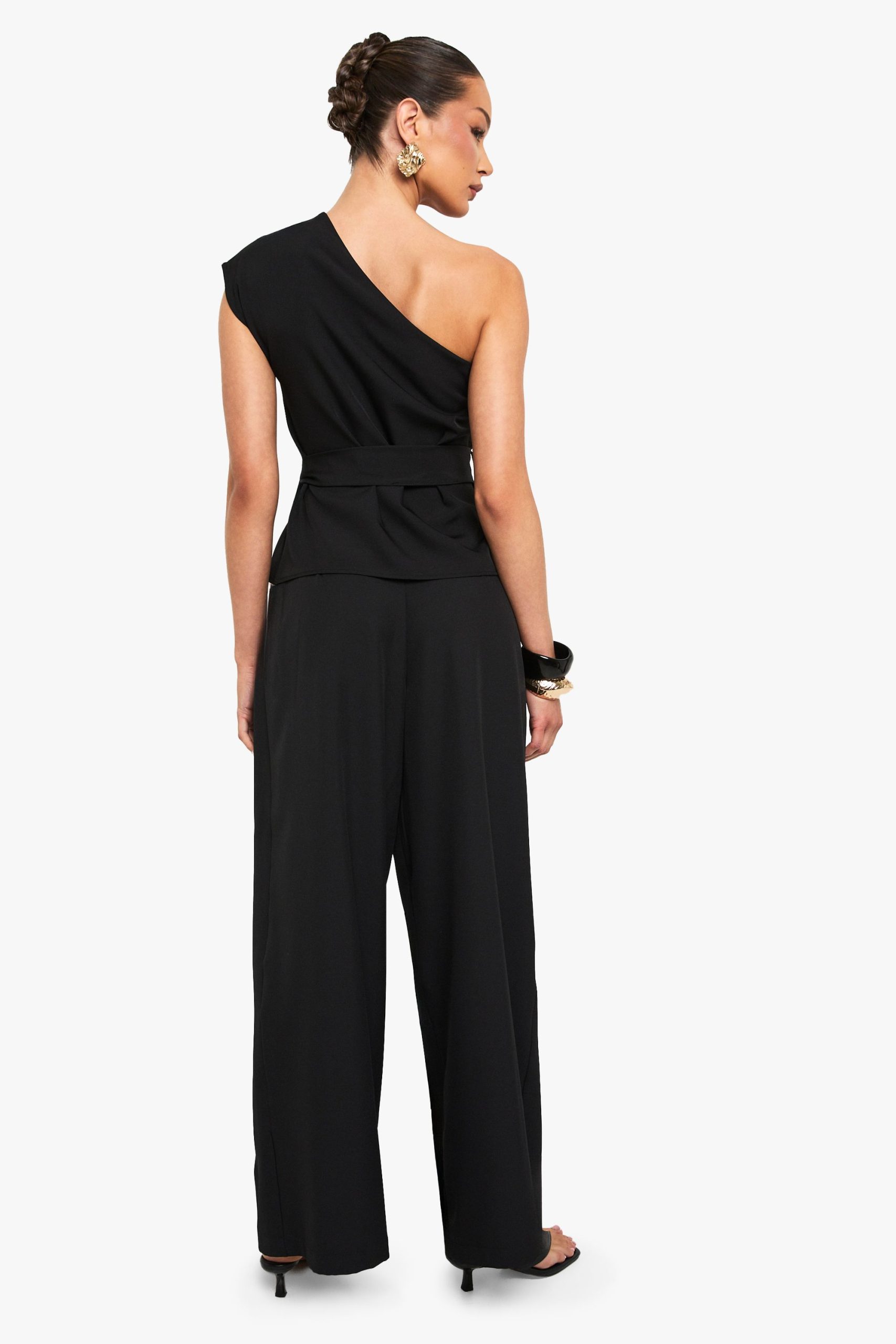 Woven Hammered Extreme Wide Leg Trousers - Image 2