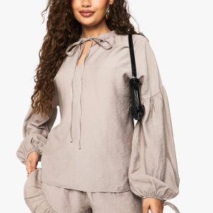 Linen Look Frill Flippy Shorts