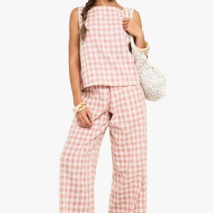 Gingham Woven Boxy Co-Ord
