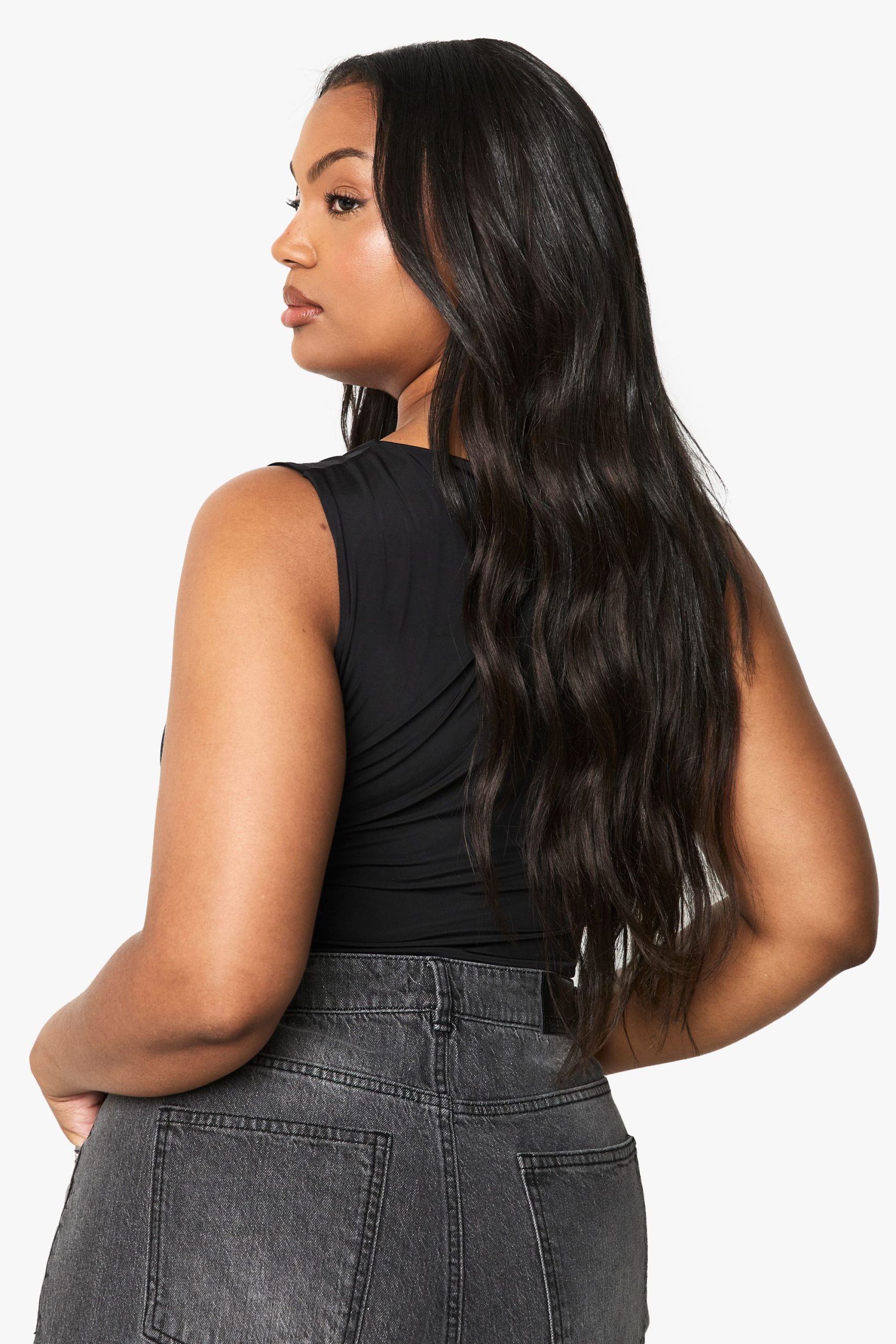 Plus Double Layer Ruched Front Bodysuit - Image 2