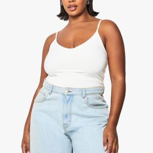 Plus Double Layer Slinky Strappy Bodysuit