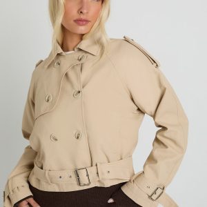 Belted Short Trench