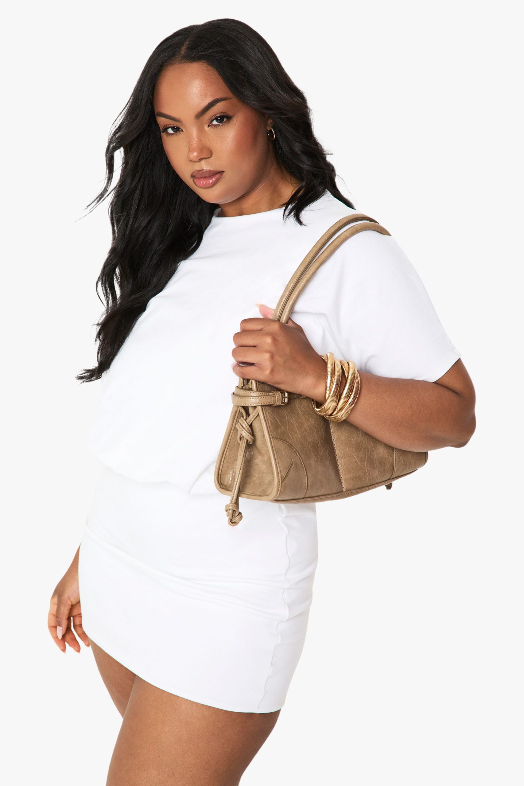 plus cotton blouson t-shirt dress - Image 3
