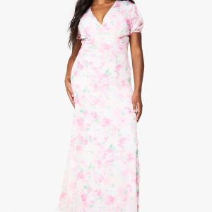 Plus Floral Mesh Midaxi Dress