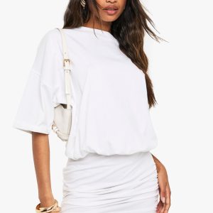 Ruched T-shirt Mini Dress