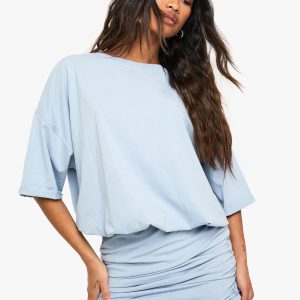 Ruched T-shirt Mini Dress