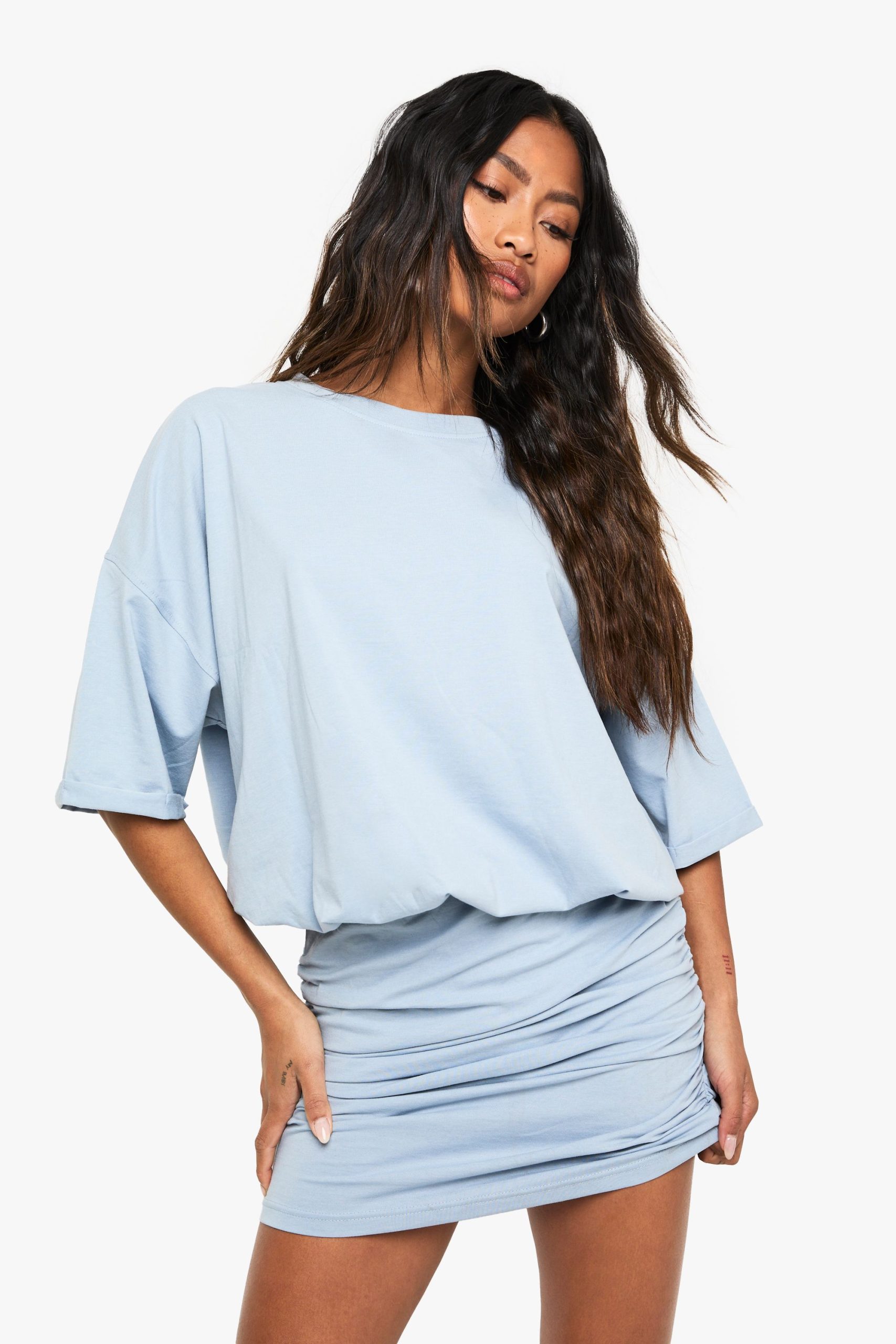 Ruched T-shirt Mini Dress