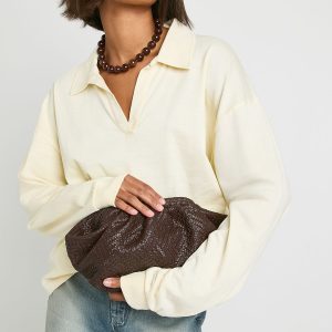 Textured Clutch Bag