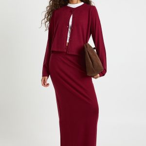 Rib Knit Maxi Skirt