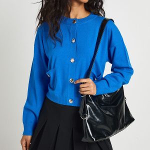 Rib Knit Button Cardigan