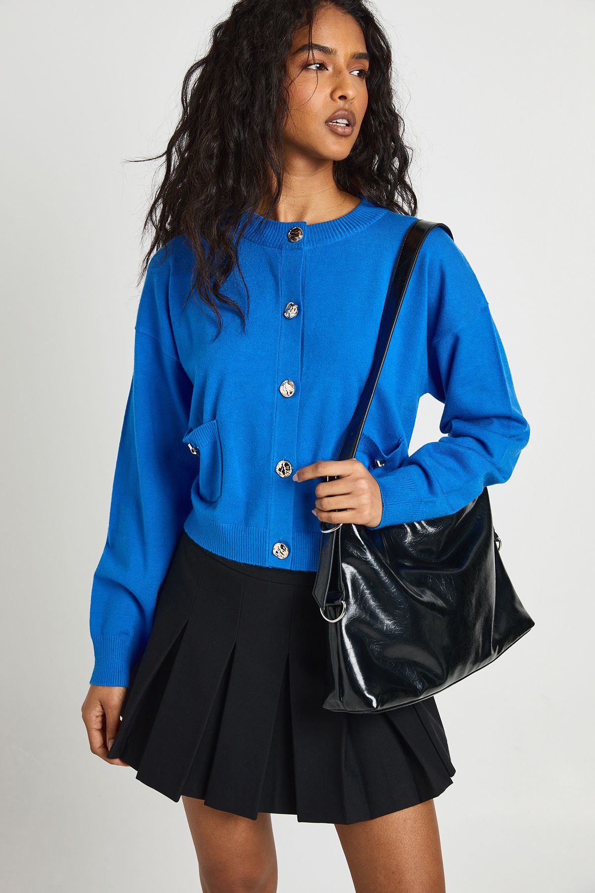 Rib Knit Button Cardigan