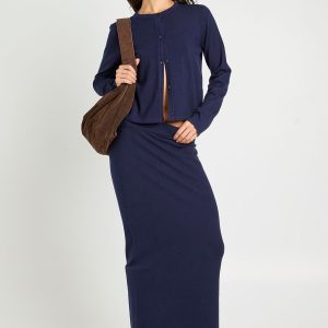 Tall Rib Knit Maxi Skirt