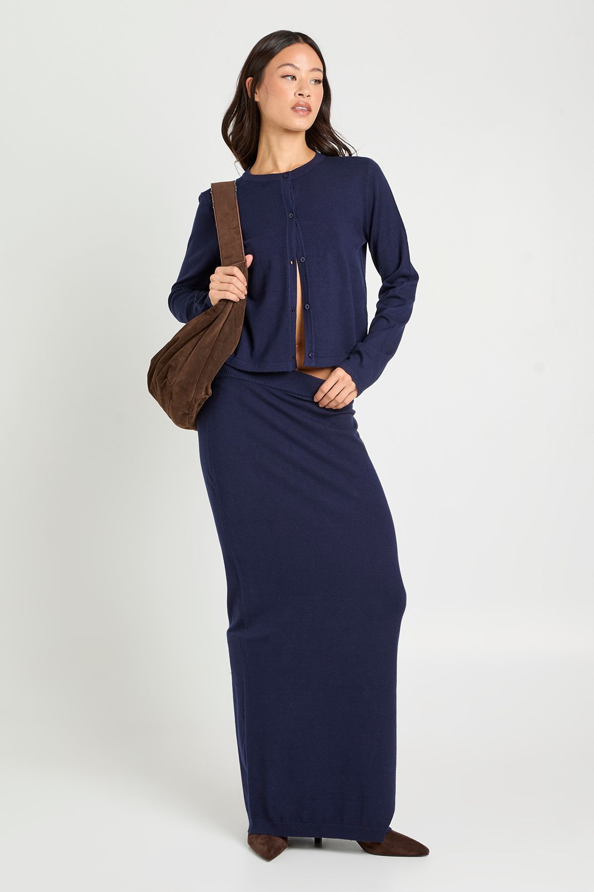 Tall Rib Knit Maxi Skirt