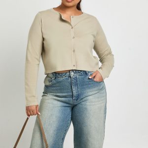 Plus Long Sleeve Knit Rib Top
