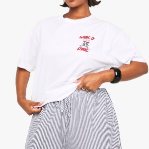 Plus Woven Stripe Flippy Shorts