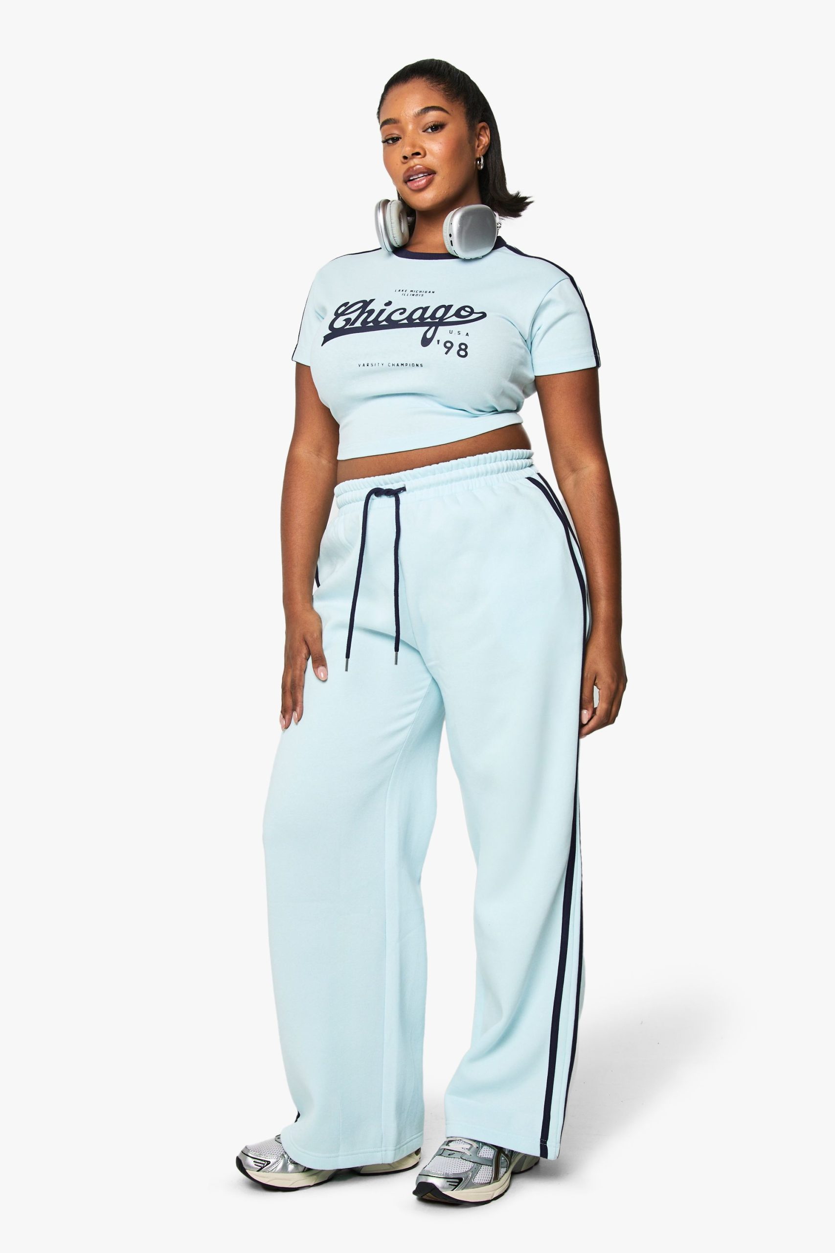 Plus Side Stripe Wide Leg Jogger - Image 3