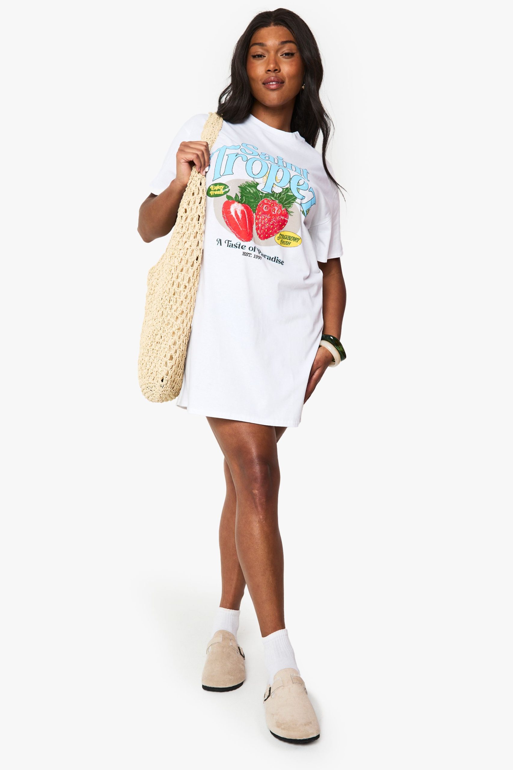 Plus Saint Tropez Oversized T-Shirt Dress