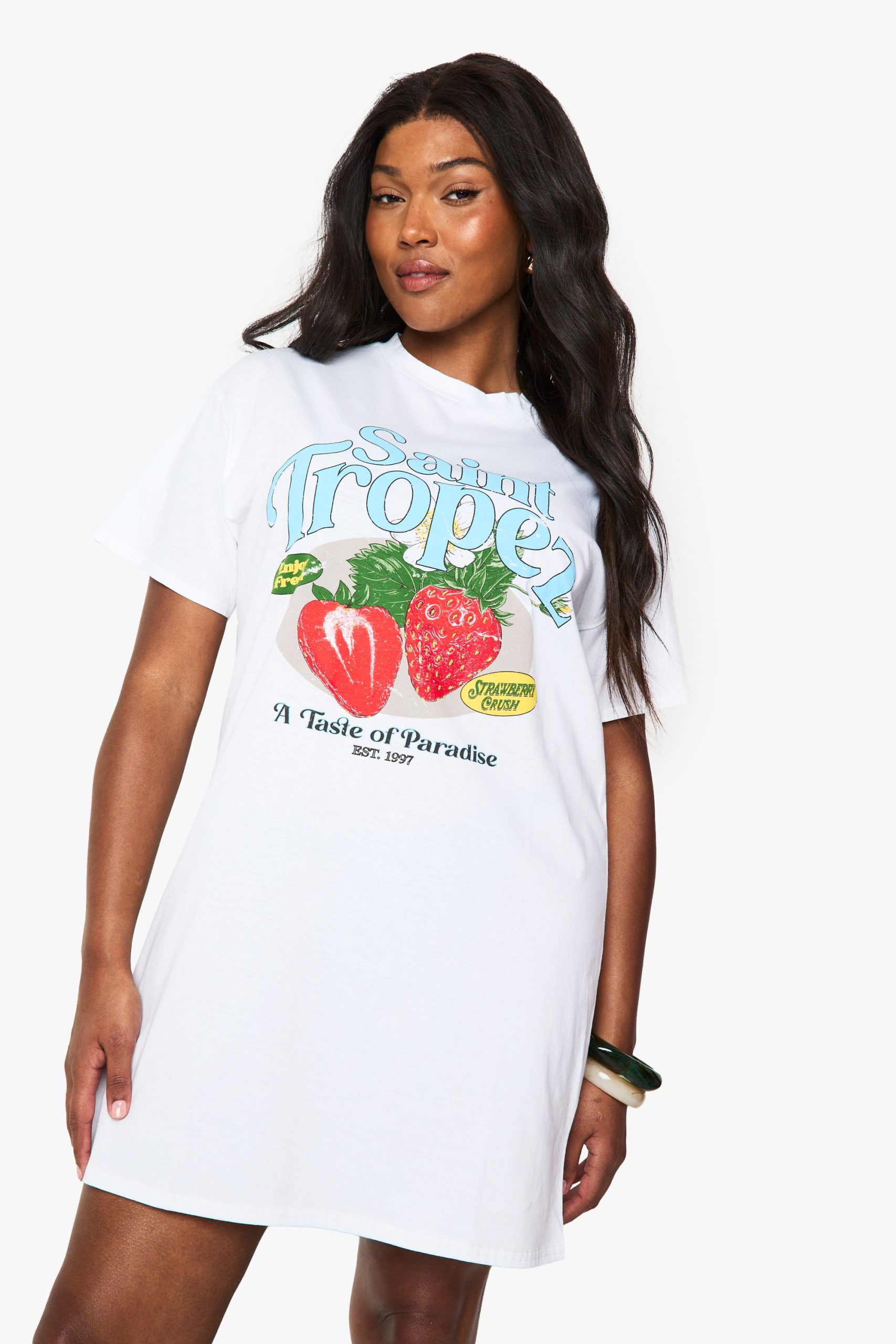 Plus Saint Tropez Oversized T-Shirt Dress - Image 3